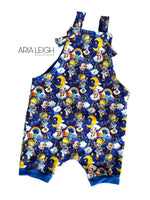 Knotted Overall Shorts Romper (4y)